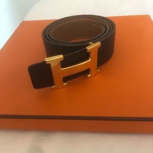 Authentic Hermès reversible belt